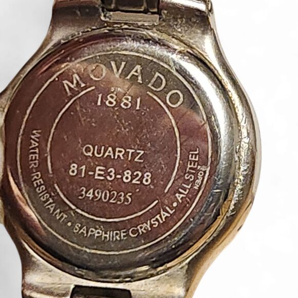 Movado 1881 Quartz Watch 81-E3-828 3490235, Sapphire Crystal, All Steel - Picture 7 of 7